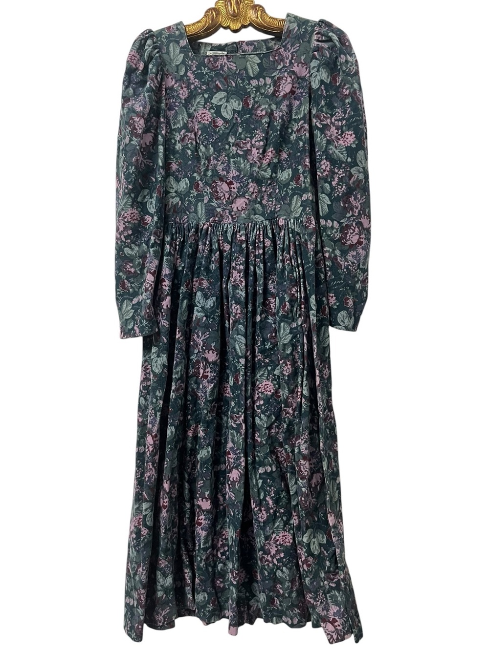 Vintage Laura Ashley Floral Cotton Midi Dress – Size 8 – Made in Great Britain - Picture 2 of 13